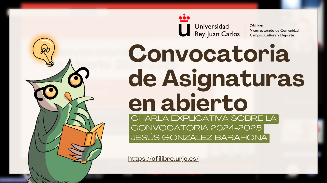 TV URJC - Convocatoria Asignaturas en abierto 2024-2025